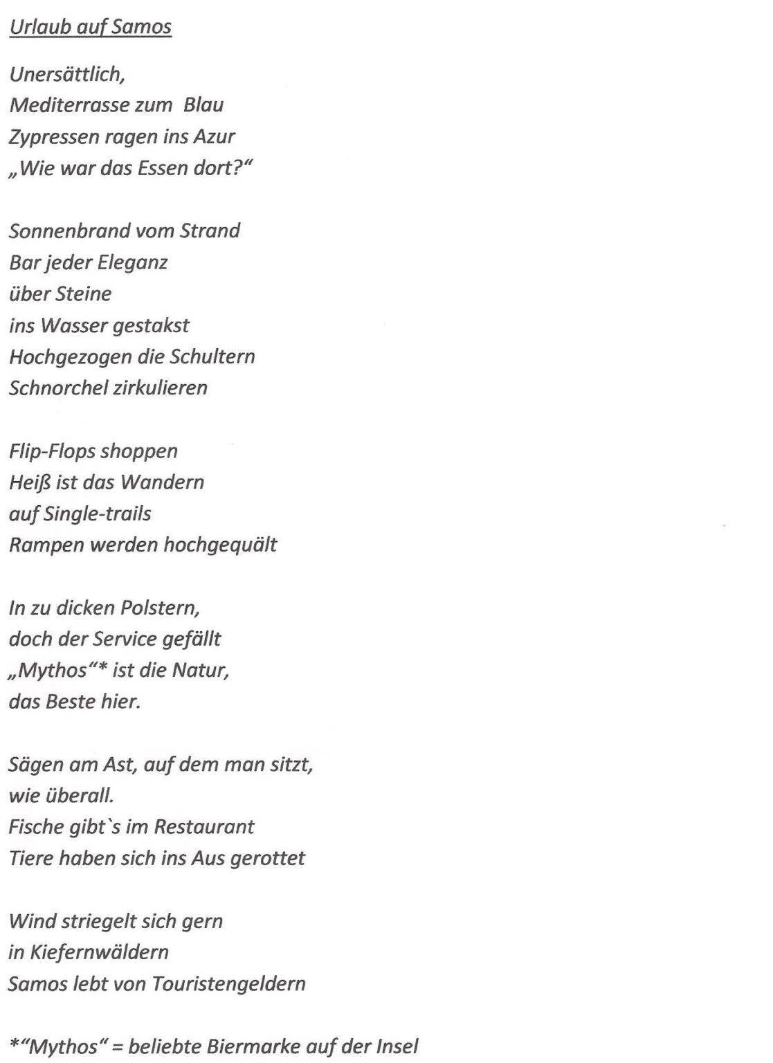 Gedichte schreiben – Odernheimer Block